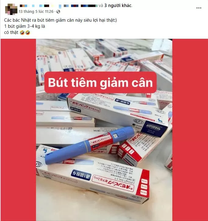Hiểm họa từ bút tiêm giảm cân bán trôi nổi trên mạng