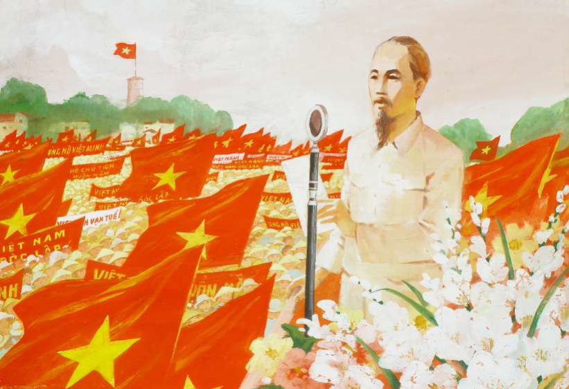 Bác Hồ đọc tuyên ngôn|Nguyễn Dương|Bột màu |1979