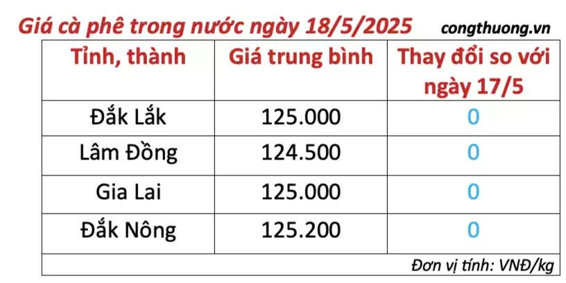 Dự báo giá cà phê ngày mai 19/5/2025, thị trường tăng nhẹ