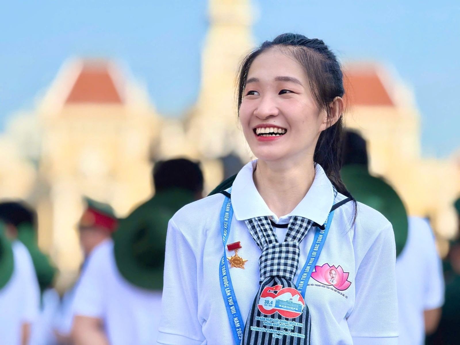 Chị Nguyễn Kim Hậu, Kiện tướng Quốc gia môn Vovinam năm 2024, học viên cao học tại Trường Đại học Sư phạm Thể dục Thể thao TP Hồ Chí Minh.