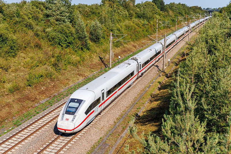 Illustration of high-speed rail projects around the world.