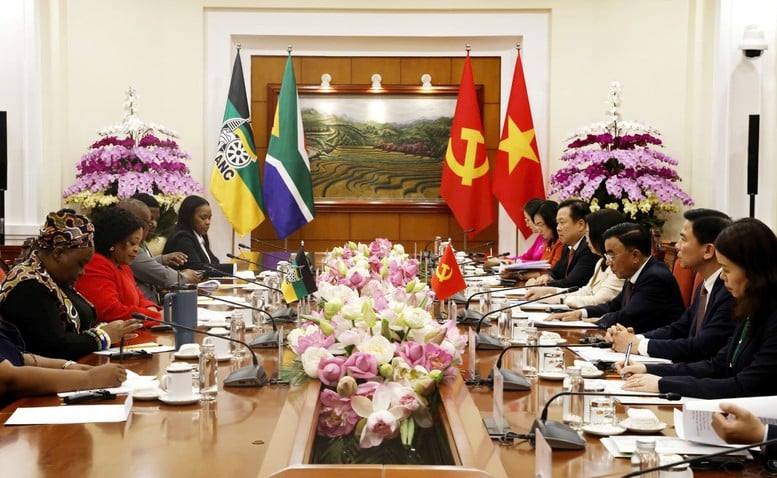Thường trực Ban Bí thư Trần Cẩm Tú hội đàm với Phó Tổng Thư ký thứ nhất Đảng ANC, Nam Phi- Ảnh 2.