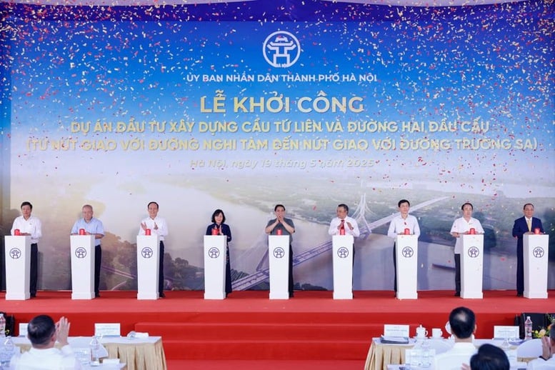 Thủ tướng phát lệnh khởi công cầu Tứ Liên (Hà Nội)- Ảnh 5.