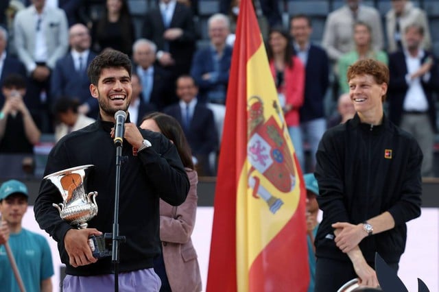 Alcaraz hạ Sinner lần thứ 4, vô địch Rome Masters- Ảnh 2.