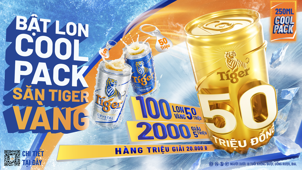 Tiger Beer khởi động chương trình Bật lon Coolpack - Săn Tiger vàng với triệu giải thưởng hấp dẫn - 1