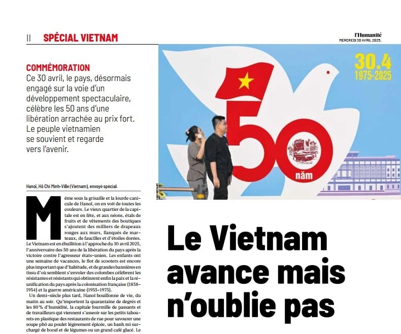 Bài viết của nhà báo Axel Nodinot về chặng đường phát triển của Việt Nam kể từ Đại thắng mùa Xuân 1975.