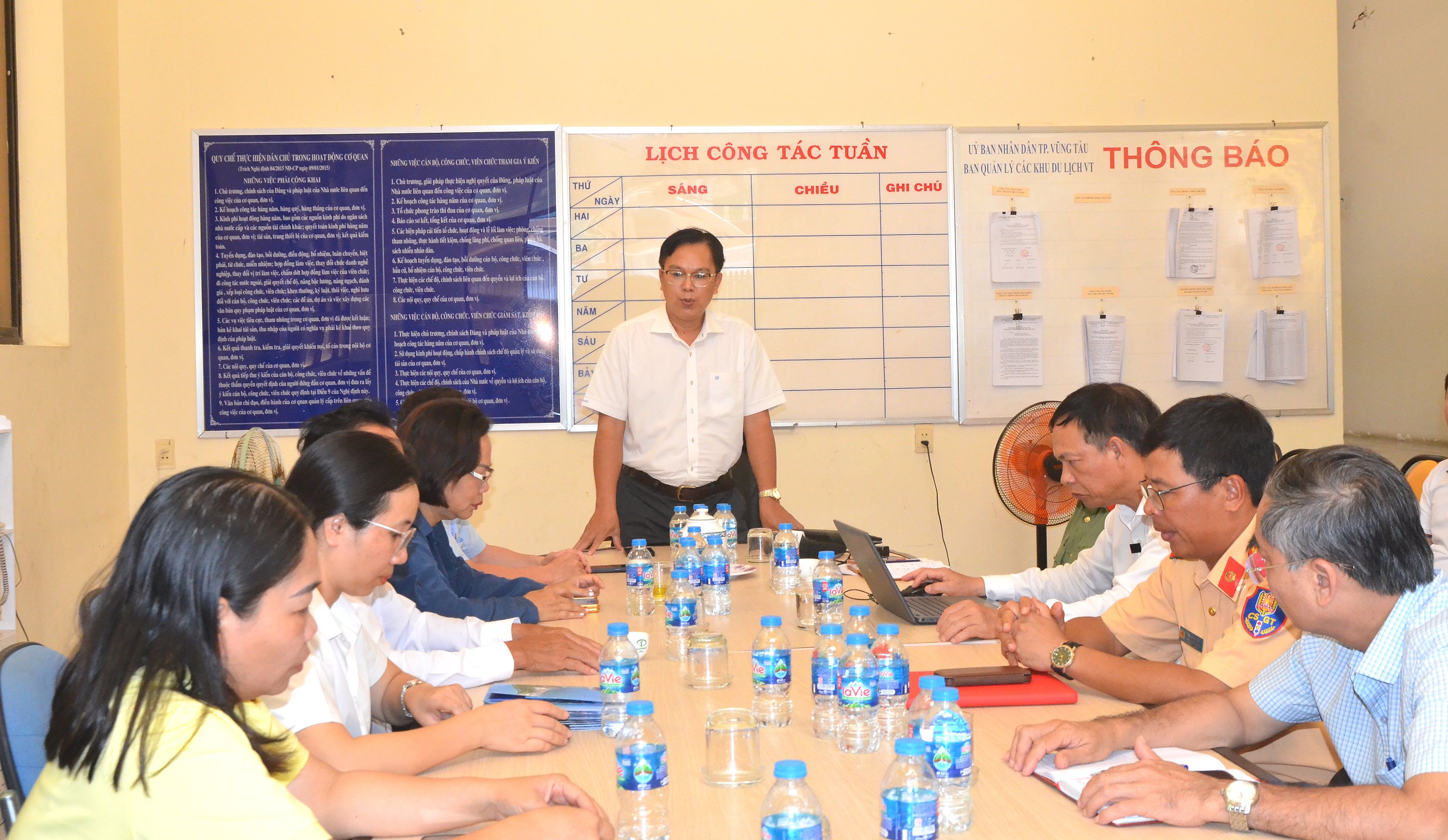 Ông Nguyễn Phúc Hoàng, Chủ tịch UBND TP.Vũng Tàu phát biểu chỉ đạo tại buổi làm việc.