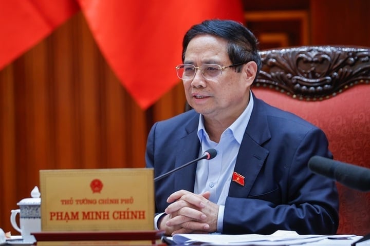 Thủ tướng Phạm Minh Chính yêu cầu nghiên cứu đề xuất của Vinspeed về làm đường sắt cao tốc. (Ảnh: Báo Chính phủ)