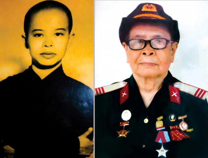 Image of Buddhist nun Dieu Thong when she was young and in the uniform of a soldier of the Vietnam People's Army. (Photo: Dinh Phong)