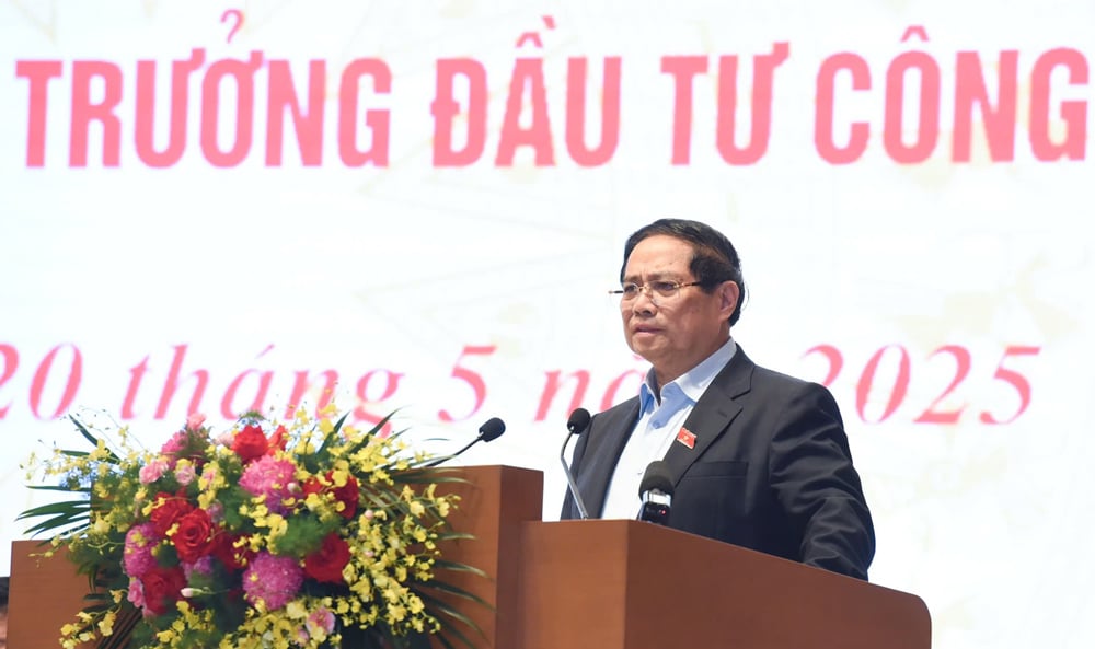 Prime Minister Pham Minh Chinh speaks at the Conference. Photo: nhandan.vn