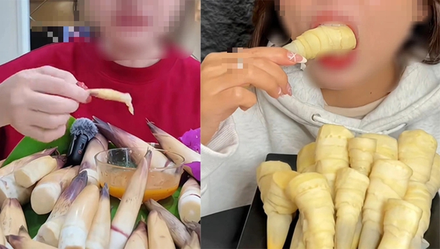 Cẩn trọng trào lưu trên mạng xã hội: Đua nhau 'mukbang' măng vầu ngọt, coi chừng... - Ảnh 1.
