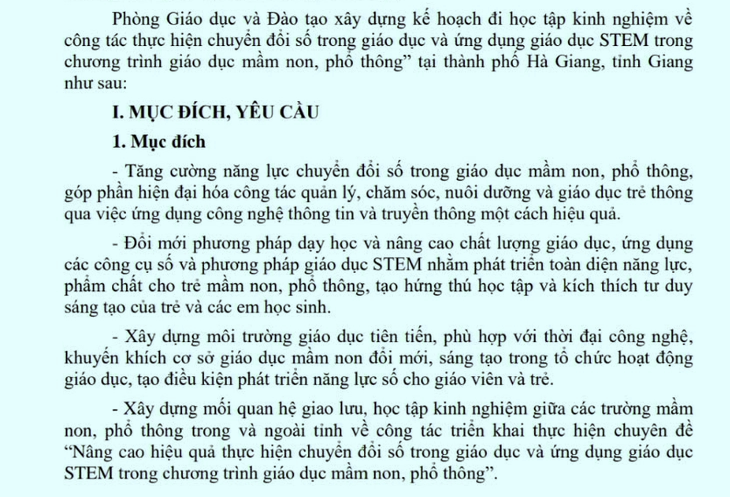 Một huyện ở Đồng Nai tổ chức ra Hà Giang 'học tập kinh nghiệm chuyển đổi số giáo dục'? - Ảnh 1.