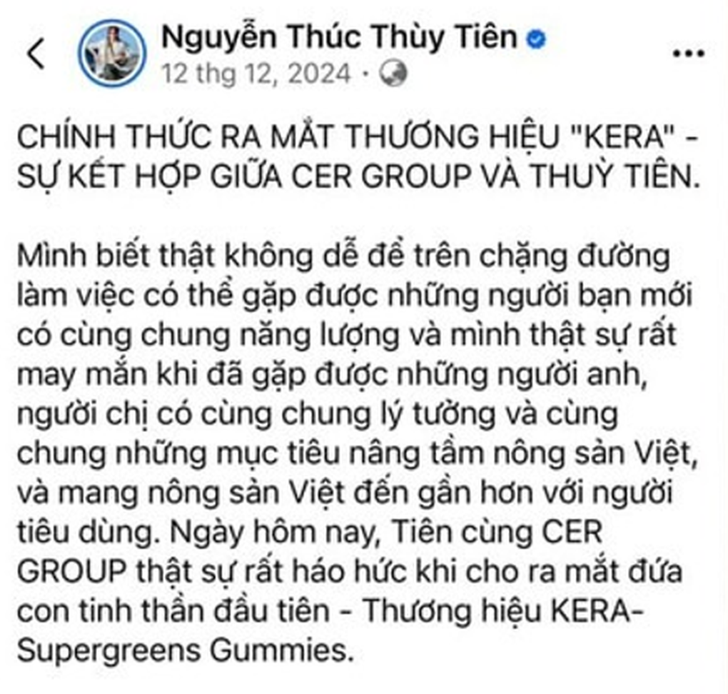 ¿Cómo se jactó la señorita Thuy Tien de los dulces vegetales de Kera antes de ser procesada? - 1