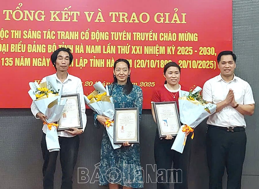 Tổng kết và trao giải Cuộc thi sáng tác tranh cổ động tuyên truyền Đại hội Đảng bộ tỉnh lần thứ XXI và 135 năm Ngày thành lập tỉnh Hà Nam