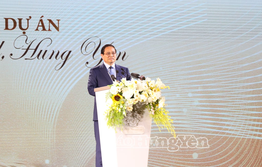 Thủ tướng Chính phủ Phạm Minh Chính phát biểu tại lễ khởi công dự án