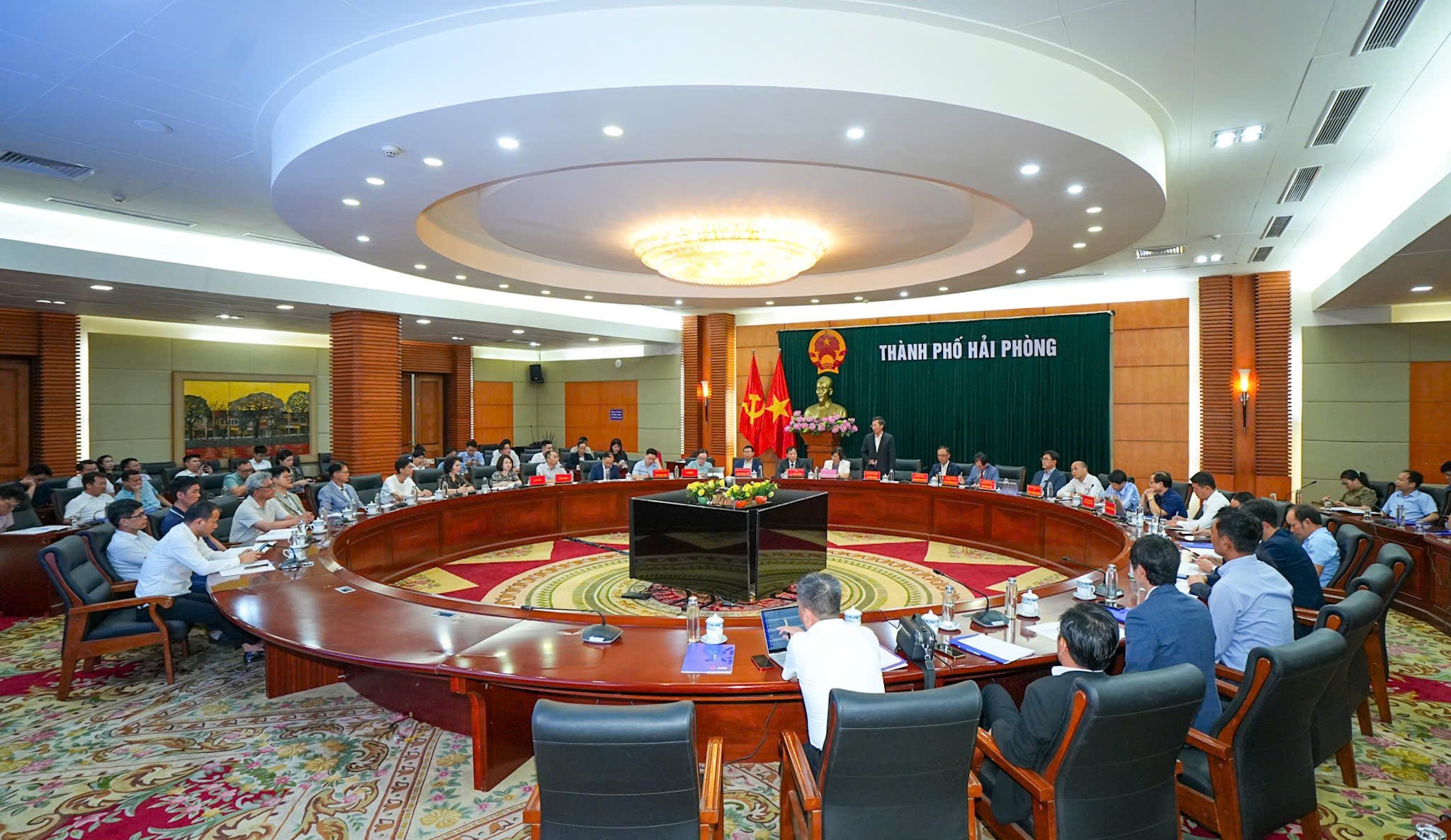 Tọa đàm “Cơ hội và thách thức đối với doanh nghiệp Việt Nam và Hàn Quốc tại thành phố Hải Phòng”. (Ảnh: haiphong.gov.vn)