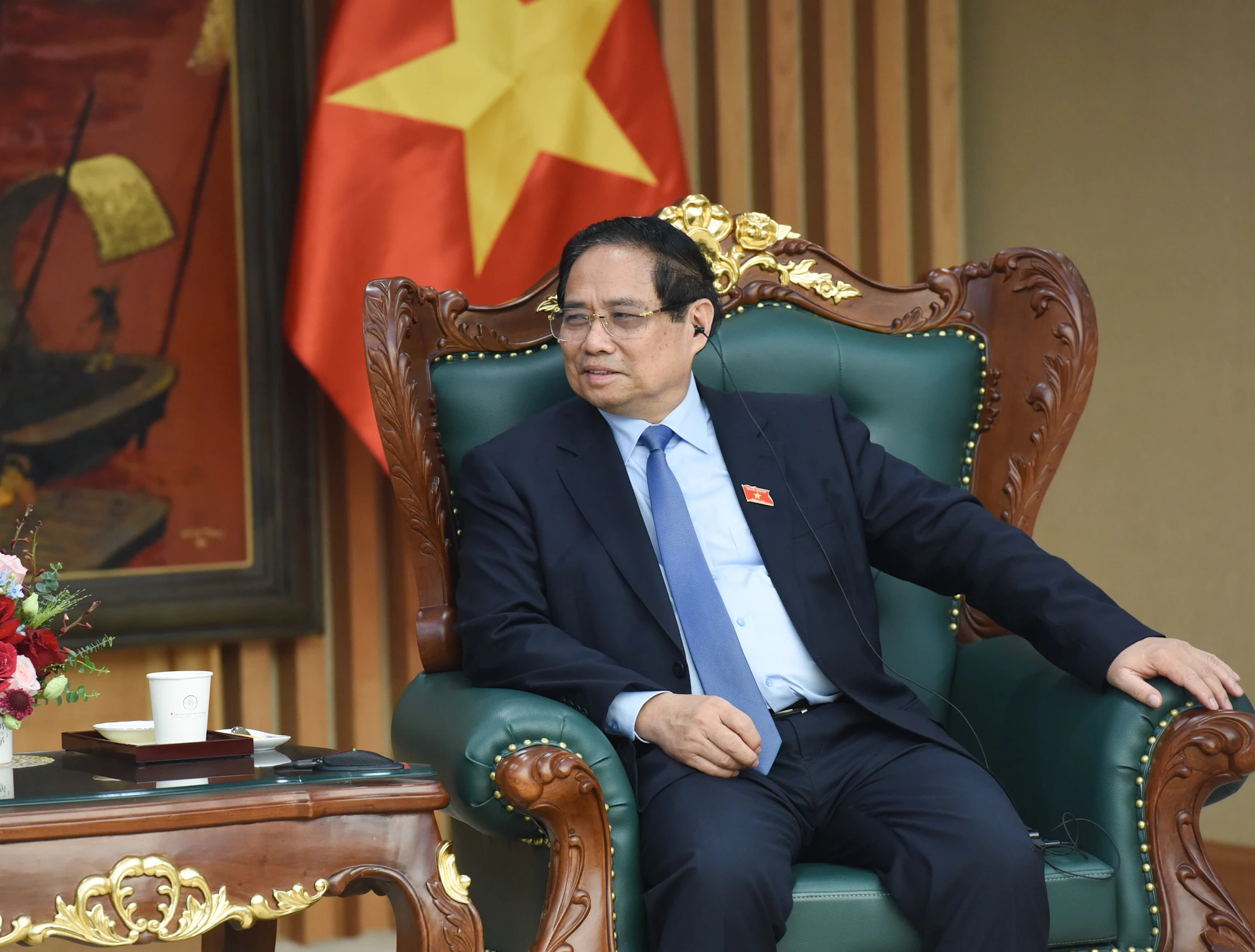 [Ảnh] Thủ tướng Phạm Minh Chính tiếp ông Rabbi Yoav Ben Tzur, Bộ trưởng Lao động Israel ảnh 2