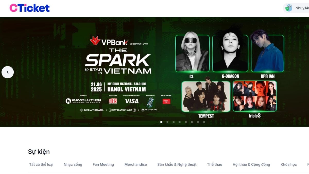 ចូលទៅកាន់ CTicket.vn ជាមុនសិន