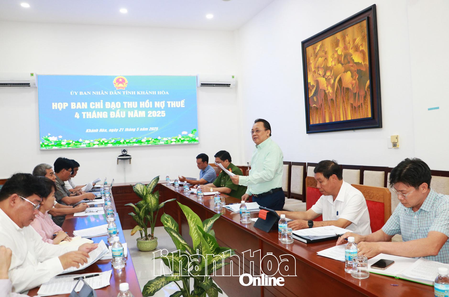 Ông Lê Hữu Hoàng phát biểu chỉ đạo tại buổi làm việc.