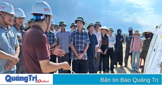Checking the construction progress of My Thuy Port project