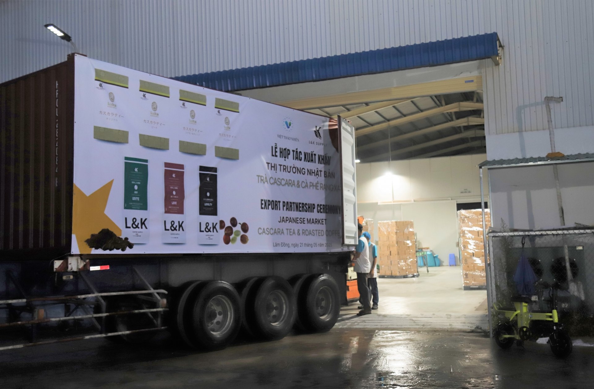 Hai tấn trà Cascara là lô hàng đầu tiên mà Công ty Việt Thảo Nhiên xuất khẩu qua thị trường Nhật Bản