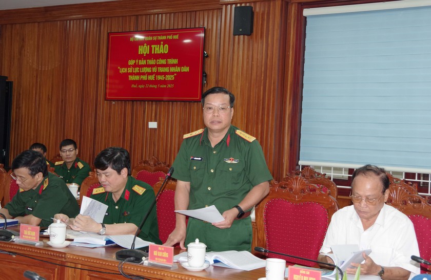 Đại tá Ngô Nam Cường – Phó Tư lệnh Quân khu phát biểu chỉ đạo tại Hội thảo.