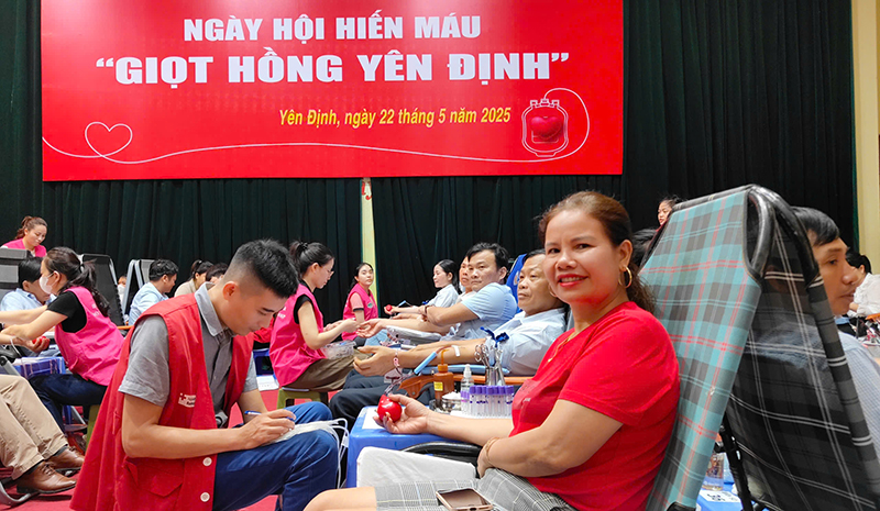 Ngày hội hiến máu “Giọt hồng Yên Định” năm 2025 tiếp nhận được 635 đơn vị máu
