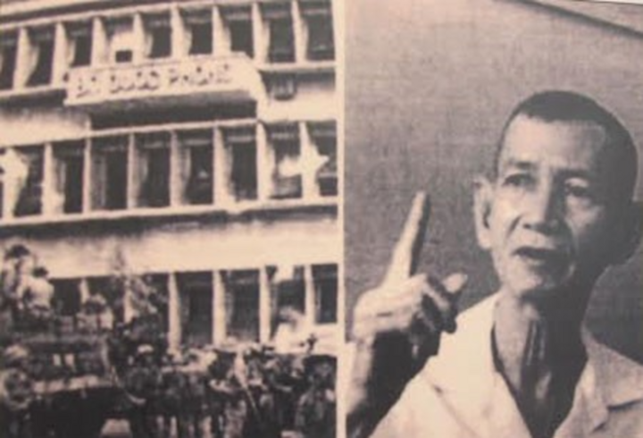 Mr. Nguyen Van Minh and the Office of the General Staff of the enemy, where he worked during the resistance war against the US to save the country. (Photo: Archive)