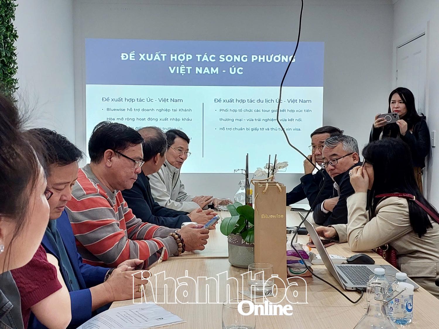 Delegation der Provinz Khanh Hoa arbeitet mit der Vietnam Entrepreneurs Association in Sydney, Australien