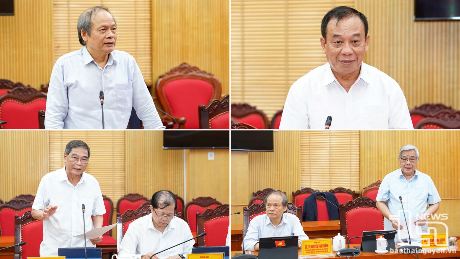 គណៈប្រតិភូនិយាយនៅក្នុងសន្និសីទ។