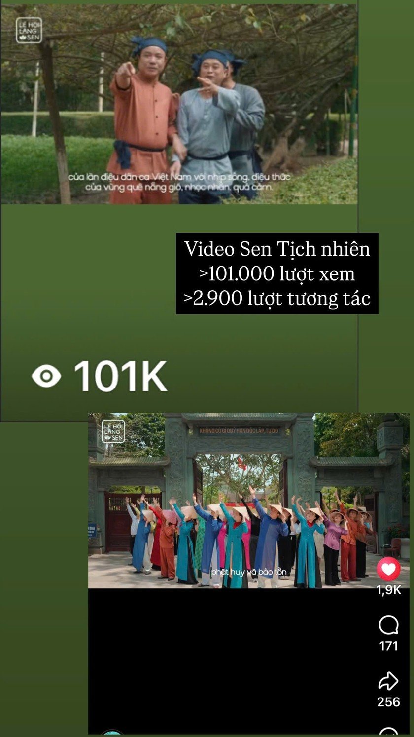 Kênh Tiktok Lễ hội Làng Sen 2025 thu hút nhiều lượt theo dõi.