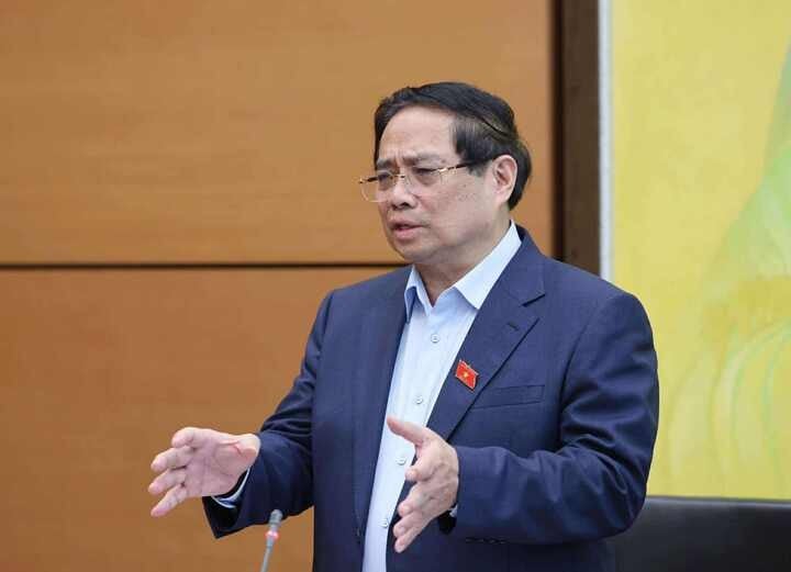 The Prime Minister spoke at the group discussion on the morning of May 23.