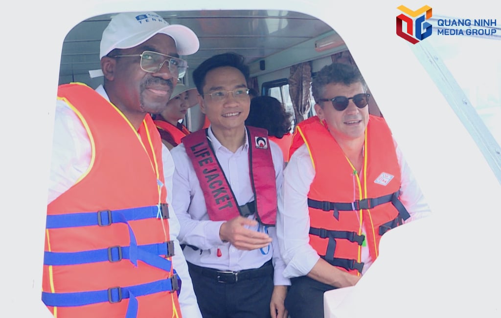 លោក Lazare Eloundou Assomo នាយក​មជ្ឈមណ្ឌល​បេតិកភណ្ឌ​ពិភពលោក​បាន​អង្កេត​ឆ្នេរសមុទ្រ Ha Long ។