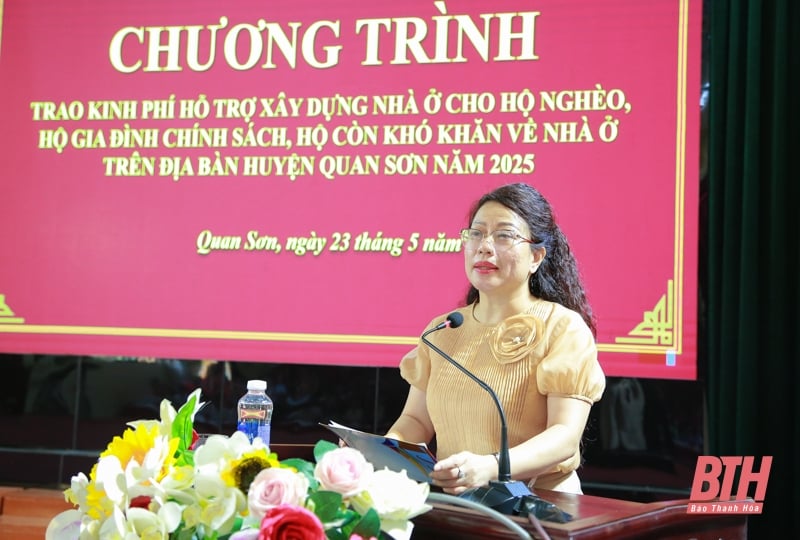 40 hộ khó khăn của huyện Quan Sơn được hỗ trợ kinh phí xây dựng nhà ở theo Chỉ thị 22