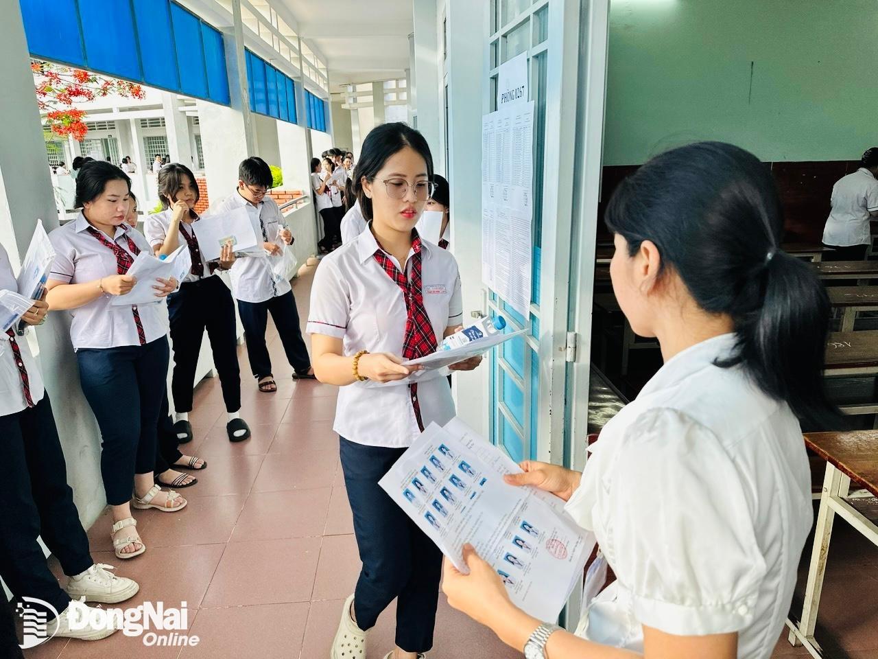Thí sinh thi tốt nghiệp THPT năm 2024 tại Trường THPT Tam Hiệp (thành phố Biên Hòa). Ảnh: Tư liệu
