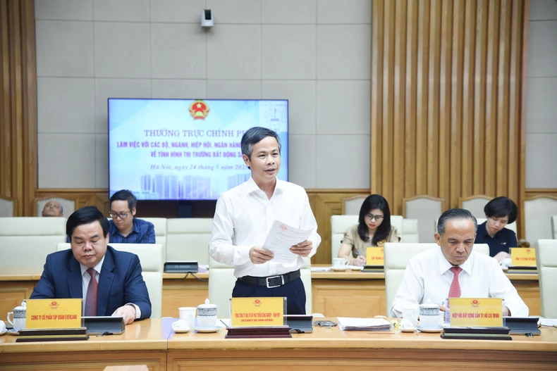 [Ảnh] Thường trực Chính phủ làm việc với các bộ, ngành về tình hình thị trường bất động sản ảnh 7