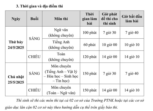 Thí sinh thi lớp 10 Phổ thông Năng khiếu với cấu trúc đề thi ra sao?- Ảnh 2.