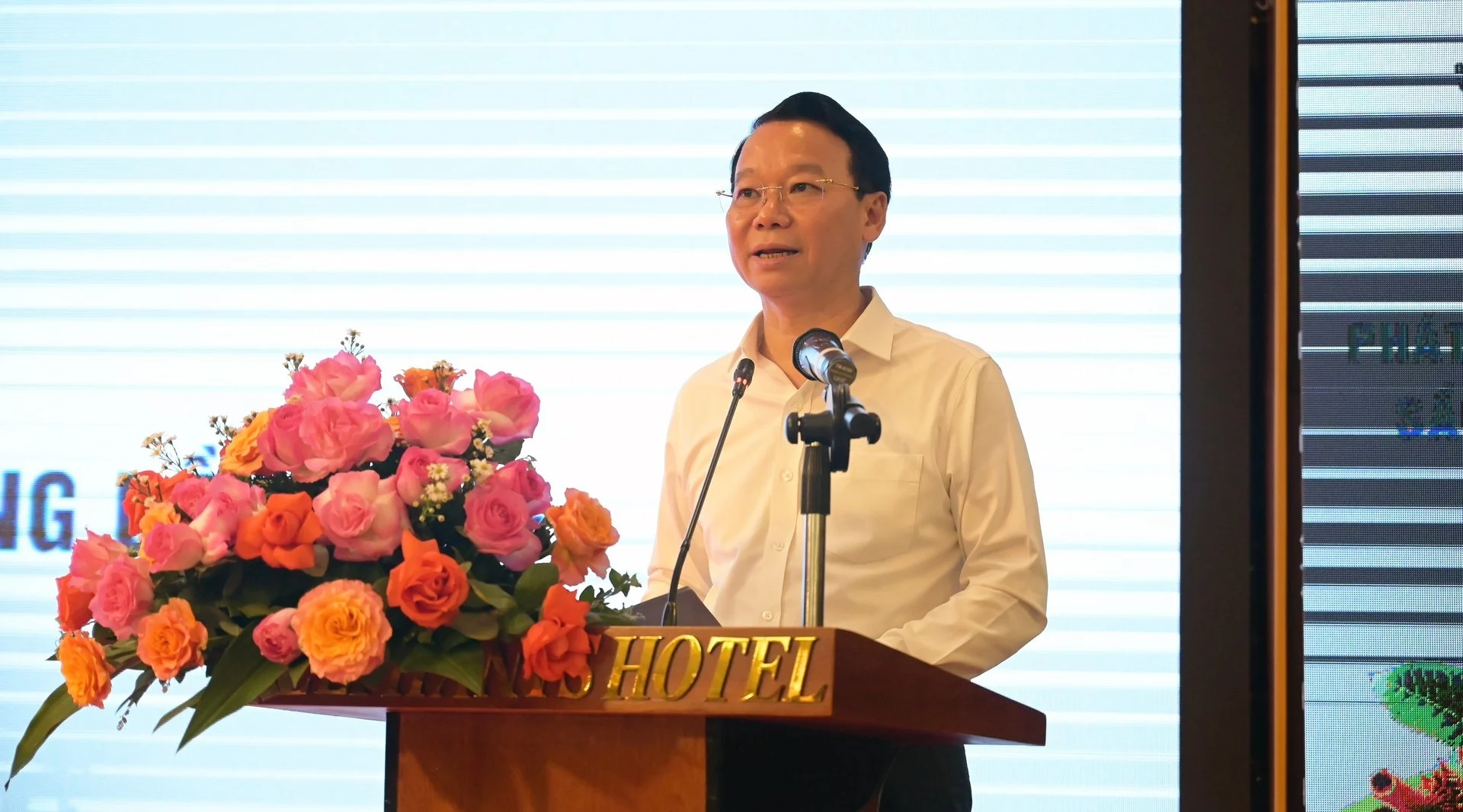 Bộ trưởng Bộ Nông nghiệp và Môi trường Đỗ Đức Duy phát biểu tại hội nghị. Ảnh: Bộ NNMT