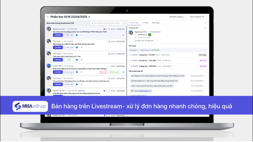 MISA eShop v2 បើកដំណើរការមុខងារលក់បន្តផ្ទាល់
