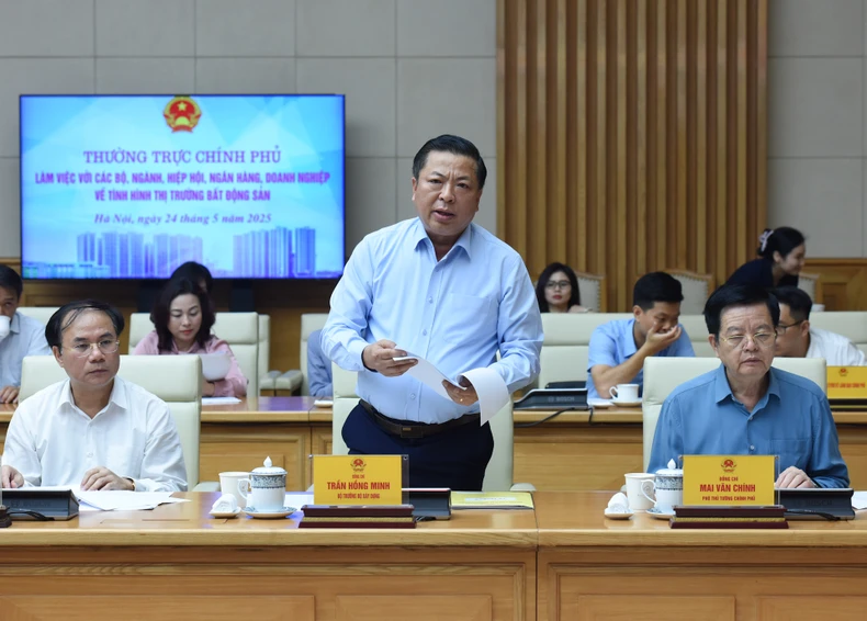 [Ảnh] Thường trực Chính phủ làm việc với các bộ, ngành về tình hình thị trường bất động sản ảnh 5