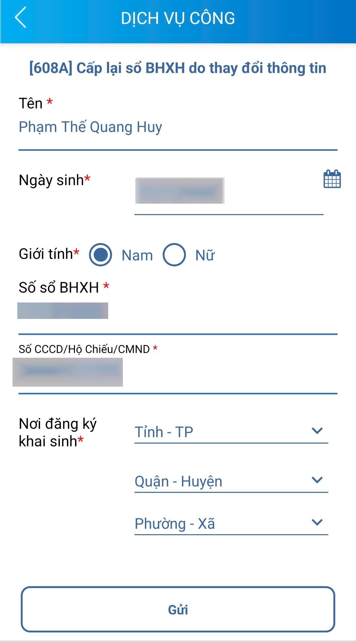 Cách xin cấp lại sổ Bảo hiểm Xã hội thông qua ứng dụng VssID - 3