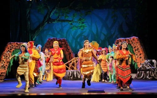Dế Mèn phiêu lưu ký là vở kịch thiếu nhi đầy vui nhộn cho trẻ em của Nhà hát Tuổi trẻ. (Ảnh: NHTT)