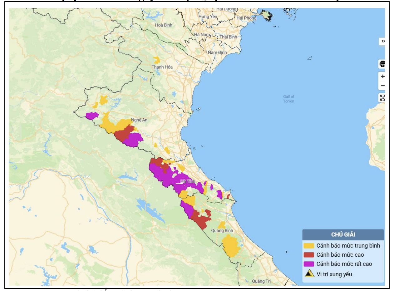 Flash flood and landslide warning in Lang Chanh district