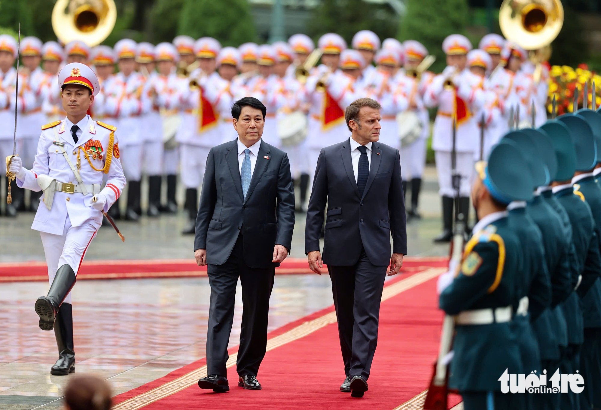 Lễ đón Tổng thống Pháp Macron thăm cấp nhà nước Việt Nam