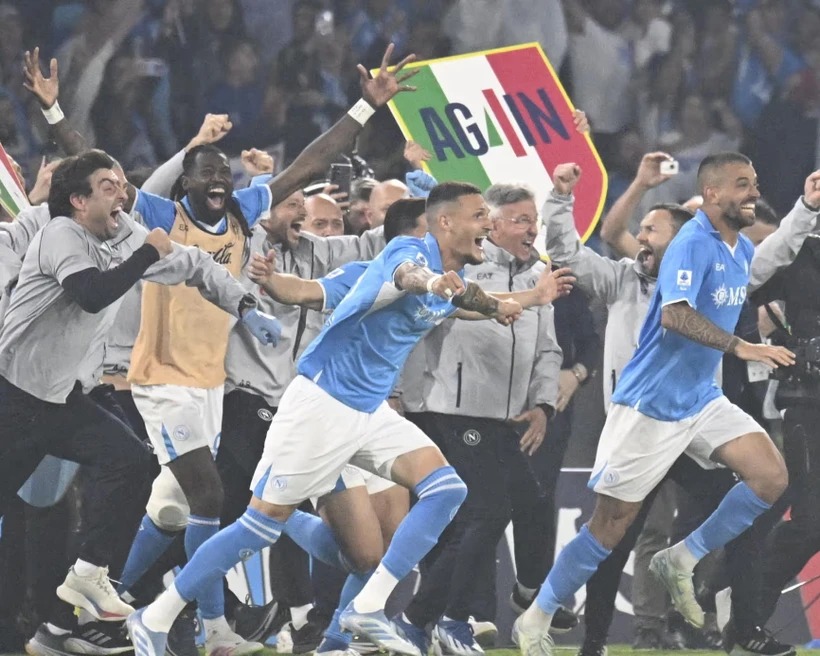 Neapel gewinnt den Titel der Serie A 2024/25. Quelle: EPA
