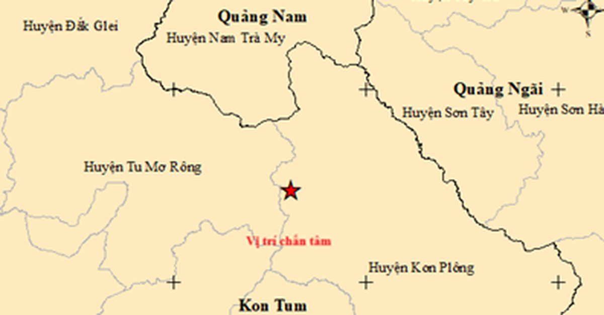 Quang Nam និង Kon Tum បានជួបប្រទះការរញ្ជួយដី 13 ដងជាប់ៗគ្នា។
