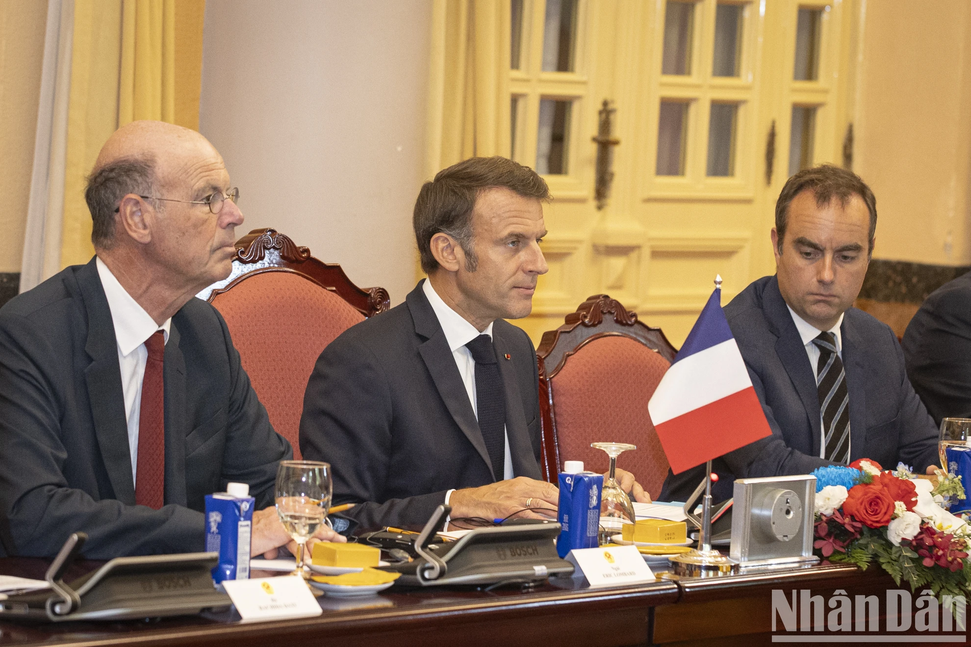 [Ảnh] Chủ tịch nước Lương Cường hội đàm với Tổng thống Pháp Emmanuel Macron ảnh 3
