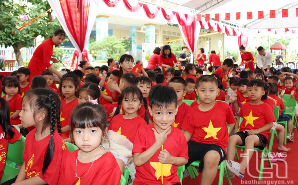 Học sinh Trường Mầm non Đắc Sơn.