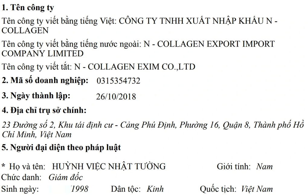 Ai đứng sau công ty bán sản phẩm giảm cân do Ngân Collagen quảng cáo? - 1