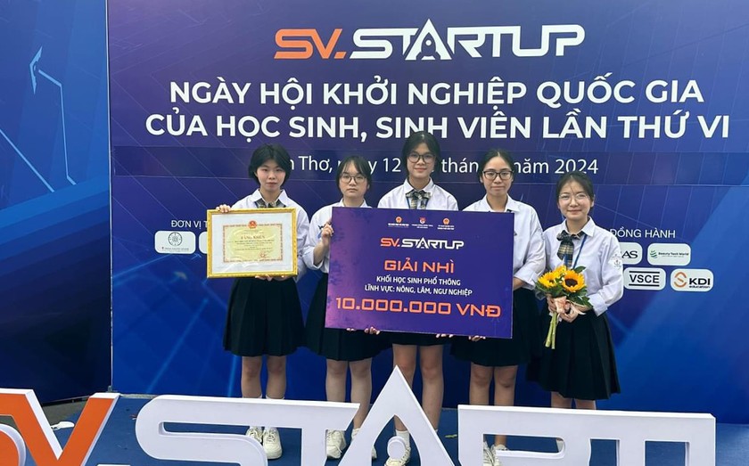 Năm 2024 dự án “Xuân Long Hoàng trà” của học sinh Yên Bái đạt giải Nhì Cuộc thi khởi nghiệp cấp quốc gia. Ảnh: CTV.